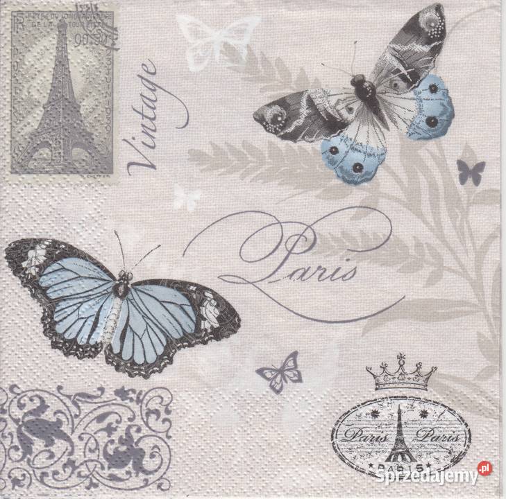 Dekupaż serwetki motyle kwiaty róże Skarżysko-Kamienna