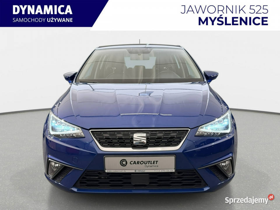Seat Ibiza Style 10TSI 95 M5 2018 r salon niebieski Ibiza małopolskie Myślenice