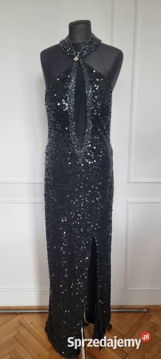 Sprzedam czarną cekinową sukienkę rozmiar 3840 podlaskie Białystok