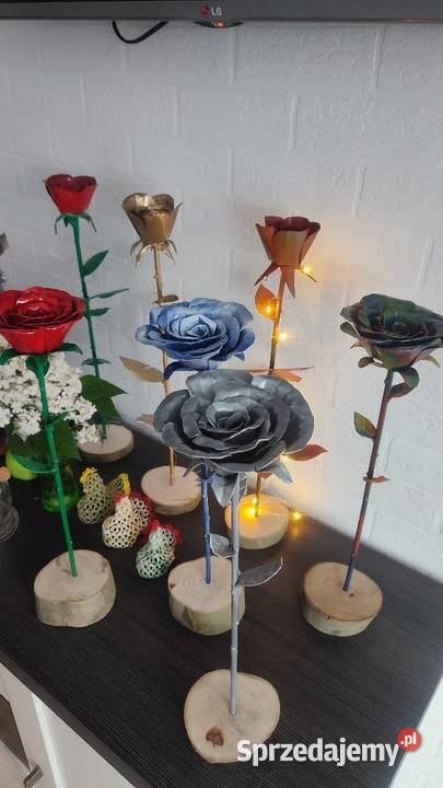 Róże stalowe rękodzieło Polskie Leszno