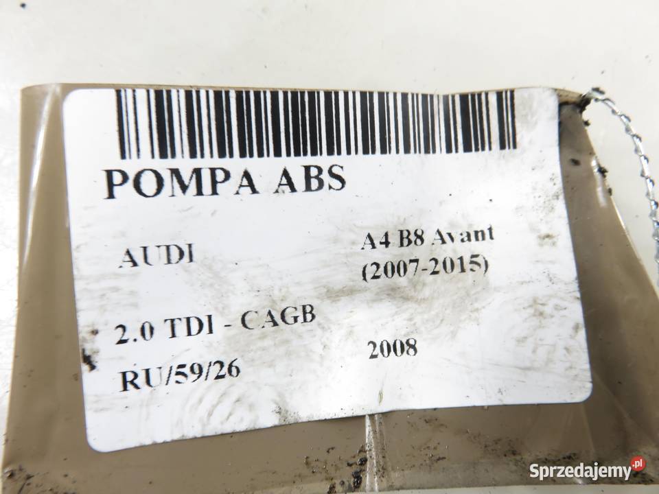 POMPA ABS AUDI A4 B8 Avant 20072015 8K0907379AE małopolskie