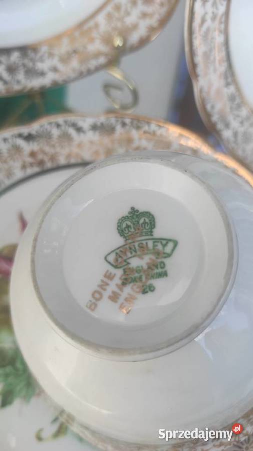 Stara Piękna Aynsley England Imperial Fruit and Pabianice