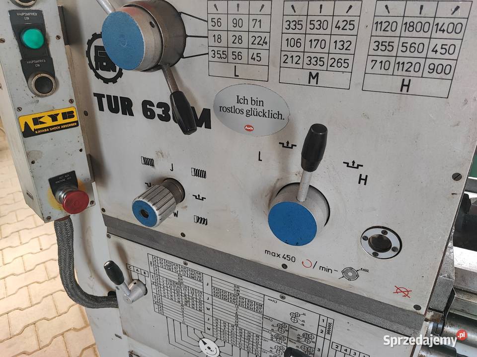 Tokarka Tur 630 M 50 63 wersja Exportowa stan Maków Podhalański
