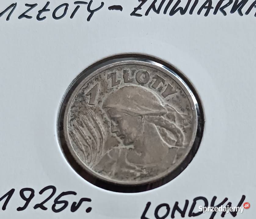 1 Złoty Żniwiarka 1925 r z kropkąmennica wielkopolskie Konin