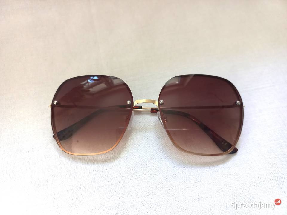 Okulary złote Przeciwsłoneczne brązowe
