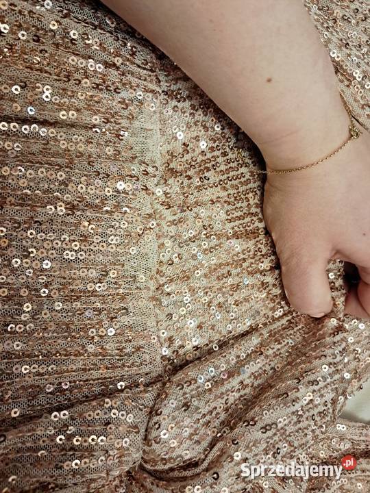 Złota sukienka z cekinami Łódź