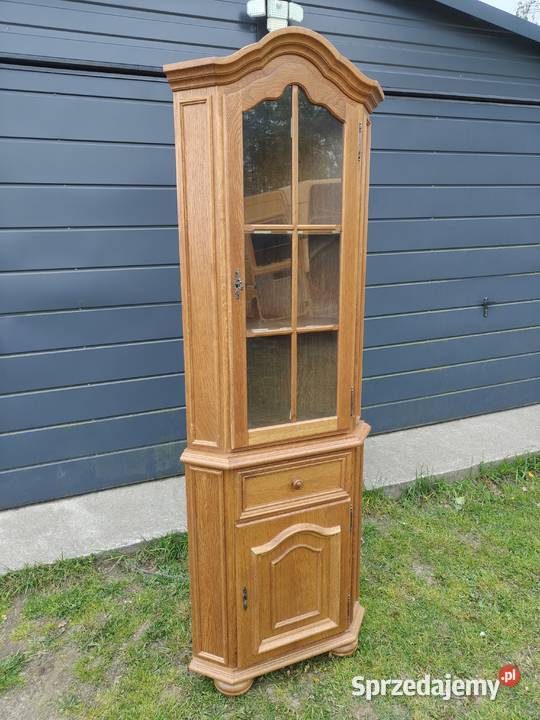 Witryna narożna dębowa łódzkie Aleksandrów Łódzki