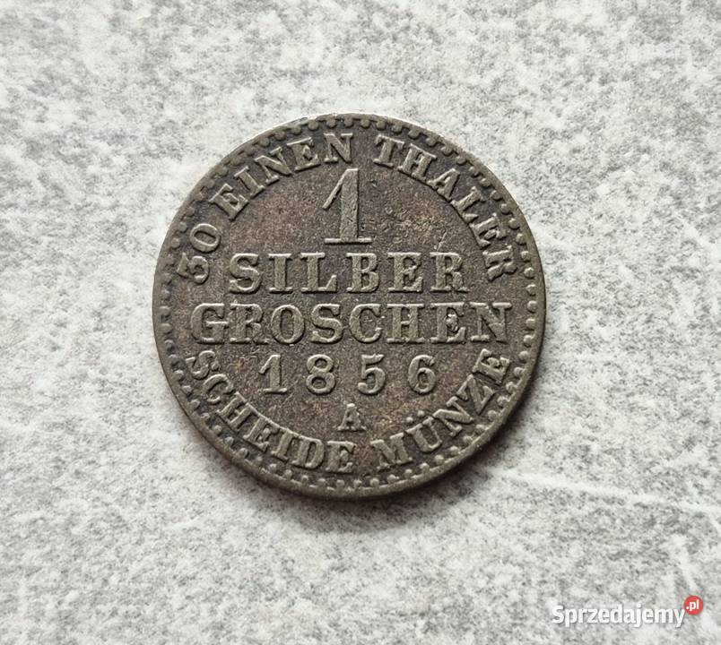 49 NIEMCY srebro 1 Silbergroschen 1856 r A Wola Kruszyńska sprzedam