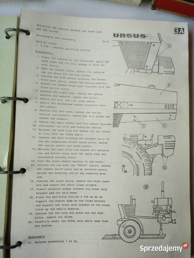 Katalog Ursus 4512 MF 4512 oryginał PRL ZM Ursus mazowieckie Warszawa