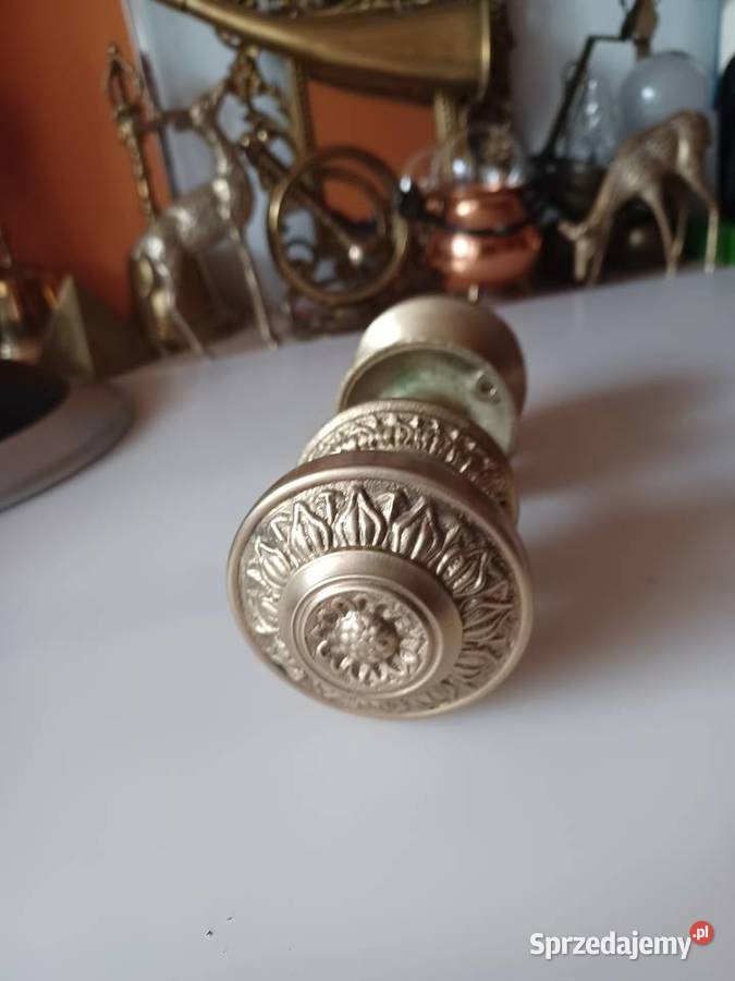Klamki gałki z rozetami Mosiądz wielkopolskie Poznań