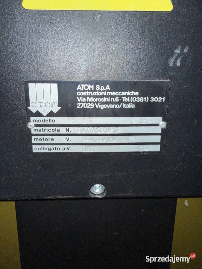 Wycinarka ATOM SE 25 prasa hydrauliczna do mazowieckie Łaskarzew