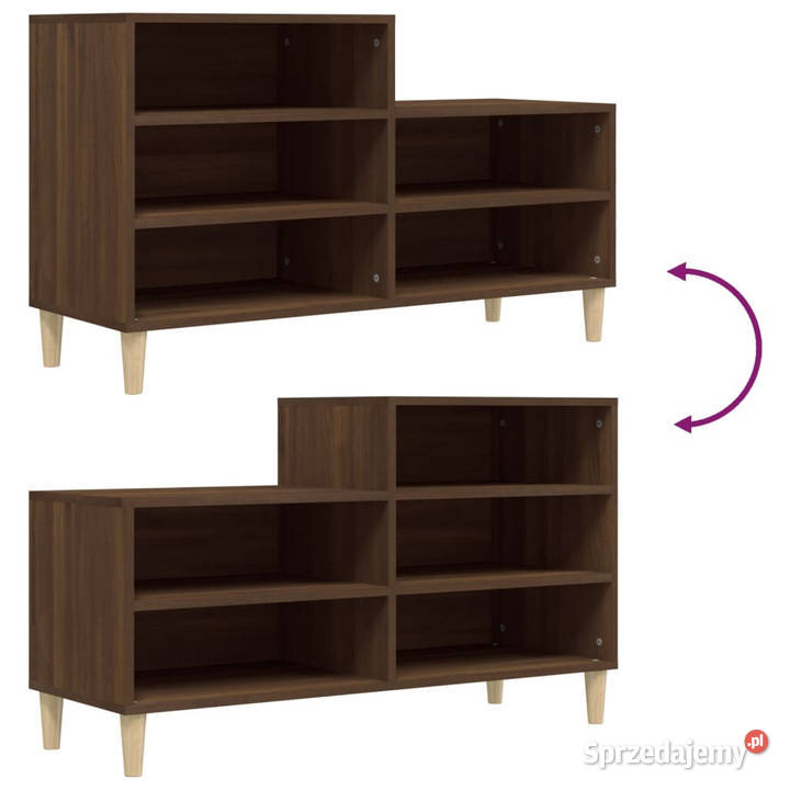 Szafka na buty brązowy dąb 102x36x60 WM819731 Warszawa
