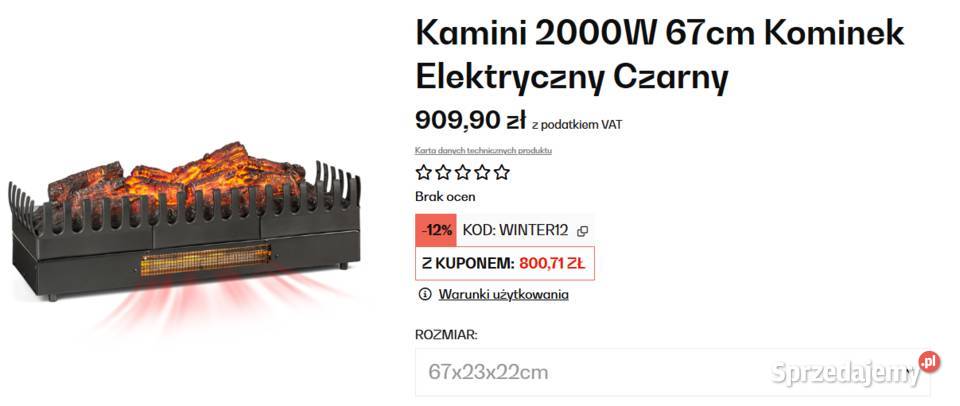 Kominek elektryczny LEDśliczny płomienie Wrocław