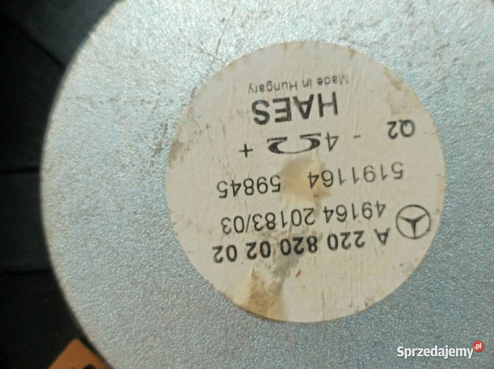 GŁOŚNIK 2208200202 MercedesBenz Sklasa IV Sprzęt audio fabryczny
