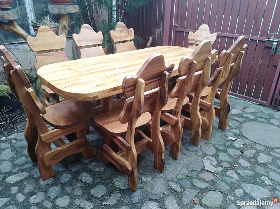 Meble ogrodowe z czereśni Grotniki