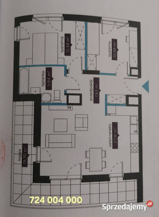 Mokotów 3 pokoje Galeria Mokotów i centrum 64m2 Sprzedaż Warszawa