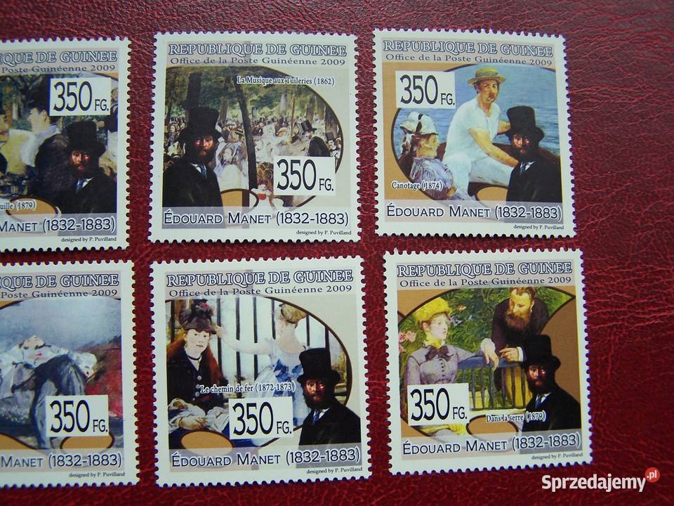 Gwinea 2009 MNH Sztuka Malarstwo Edouard Manet Kolekcje Tychy