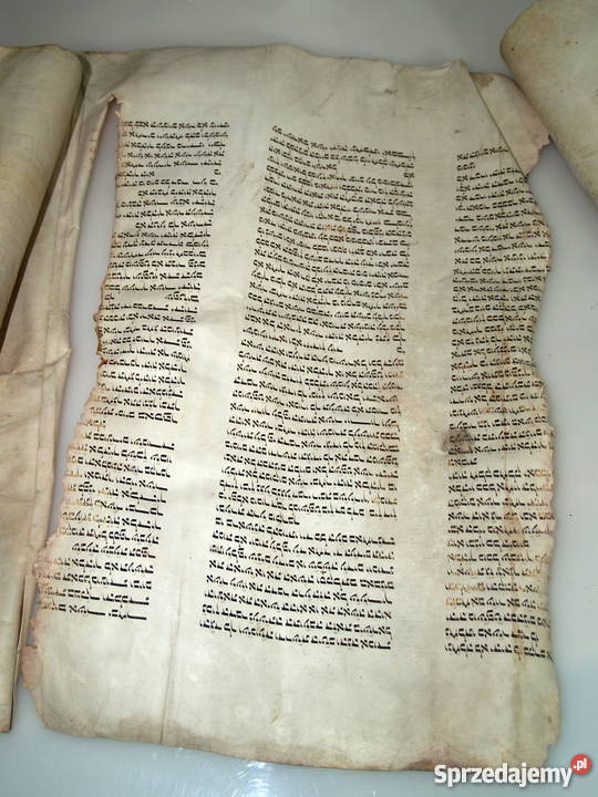 Dziewiętnastowieczna tora na pergaminie Tarnów sprzedam