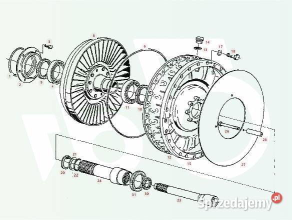 Wał sprzęgła Turbomatic 514100430050 FENDT 515C Motoryzacja Wilkowo sprzedam