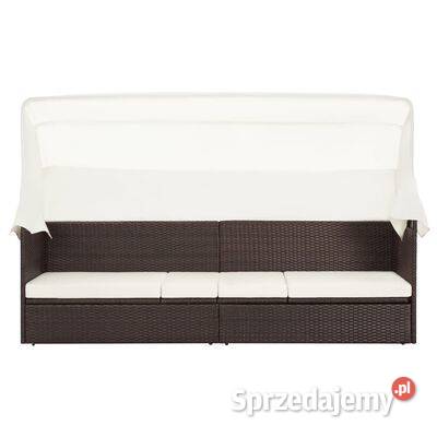 vidaXL Sofa ogrodowa z zadaszeniem polirattanowa Warszawa