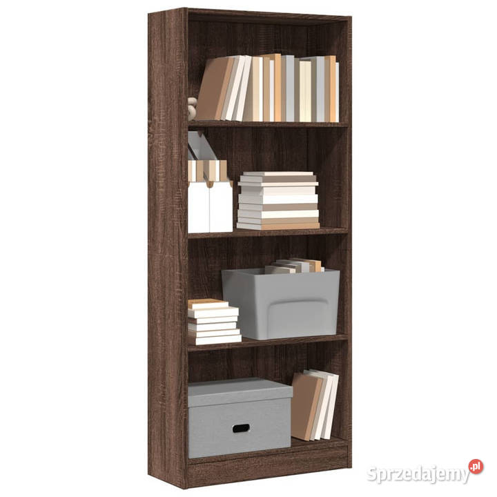 Regał brązowy dąb 60x24x143 materiał Warszawa sprzedam