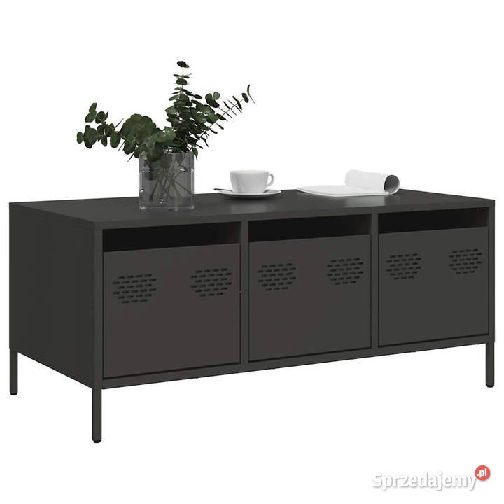 Stolik kawowy czarny 1015x50x435 stal WM851268 Warszawa