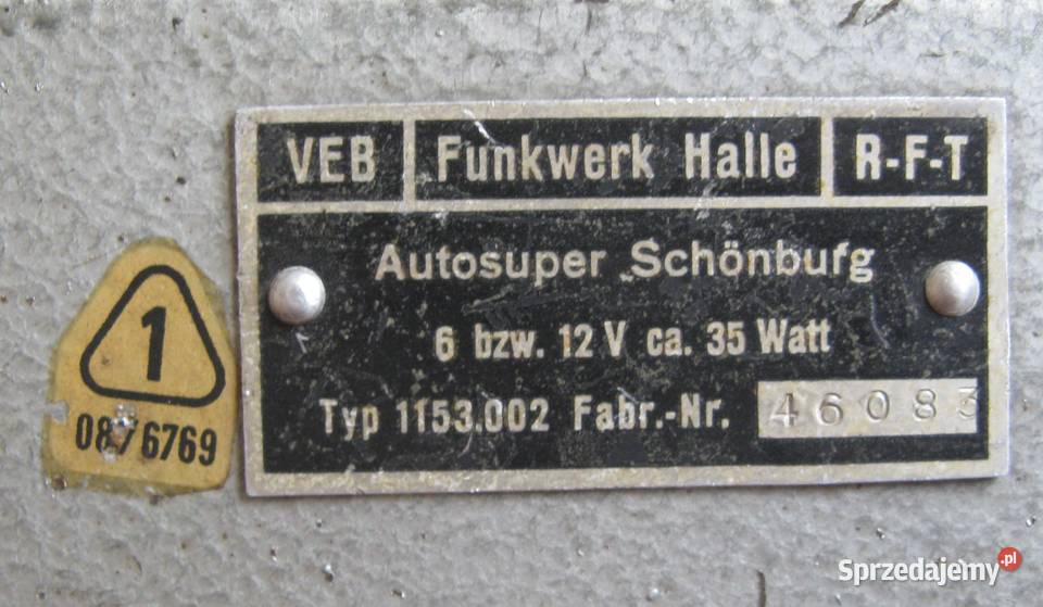 Radio samochodowe Autosuper Schonbufg Wartburg