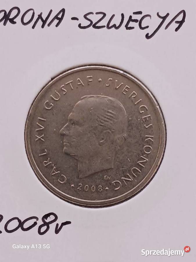1 Korona Szwecja 2008 r Numizmatyka wielkopolskie Konin