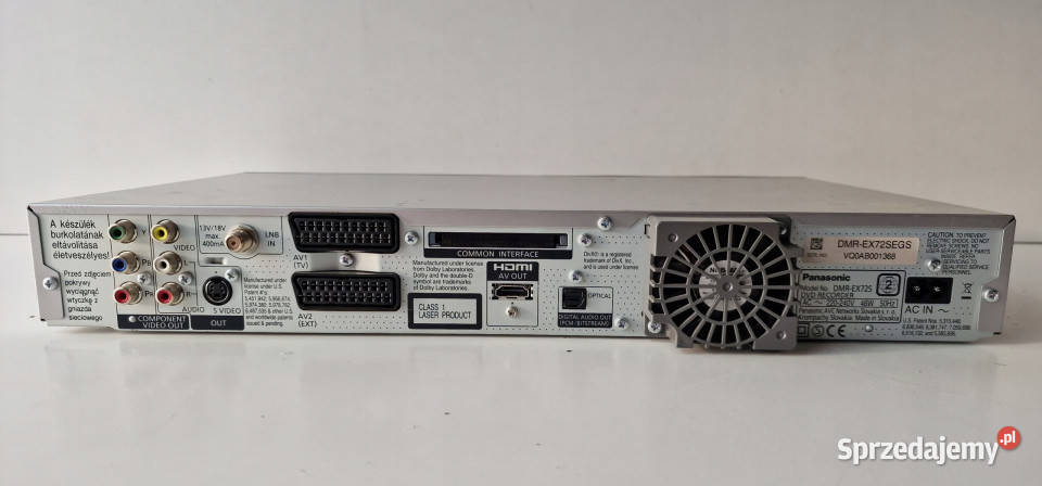 PANASONIC DMREX72S DMR EX 72S Nagrywarka DVD HDD wielkopolskie Międzychód