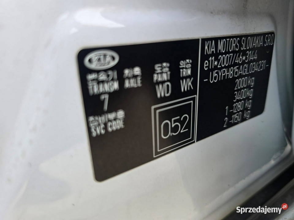 Kia Sportage 17 Crdi Książka Serwisowa ASO Mały ASR (kontrola trakcji) Sportage