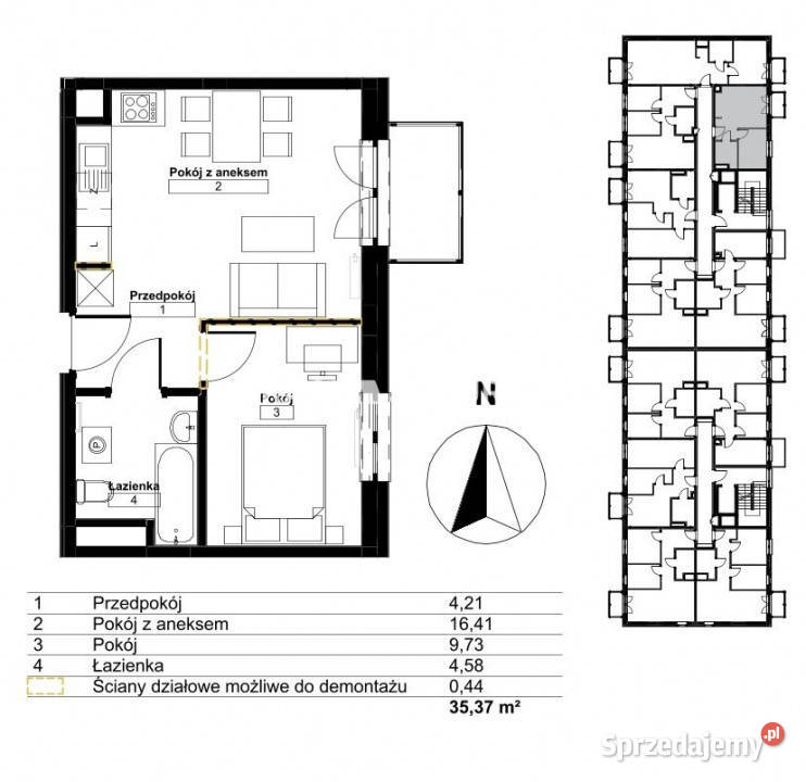 Mieszkanie Kraków 3537m2 2pokojowe małopolskie sprzedam