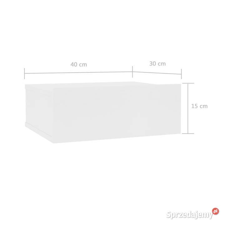 Wisząca szafka nocna biała 40x30x15 materiał Warszawa