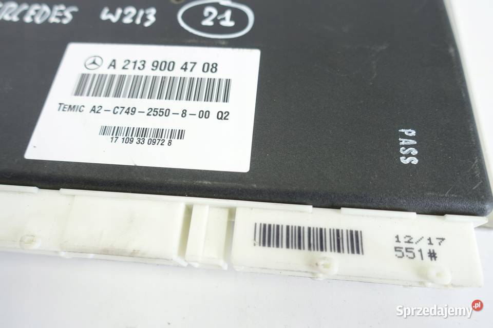 Mercedes W213 C213 MODUŁ STEROWNIK A2139004708 Janów