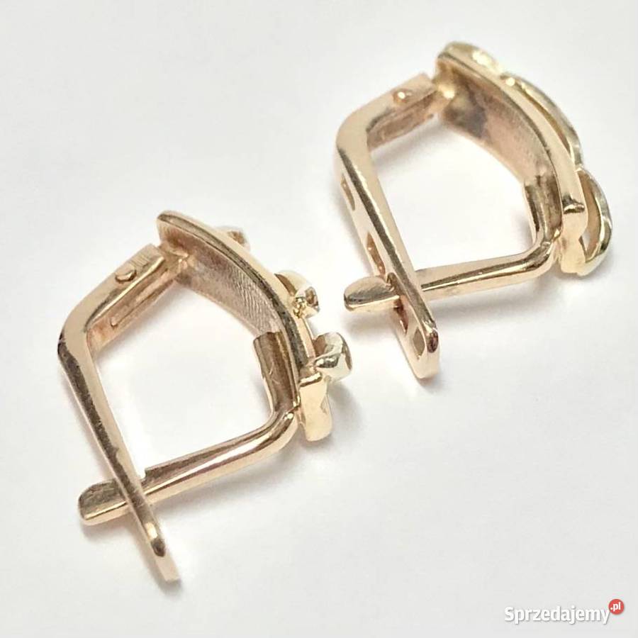 Złote KOLCZYKI 14K pięknie ZDOBIONE cudowne Warszawa