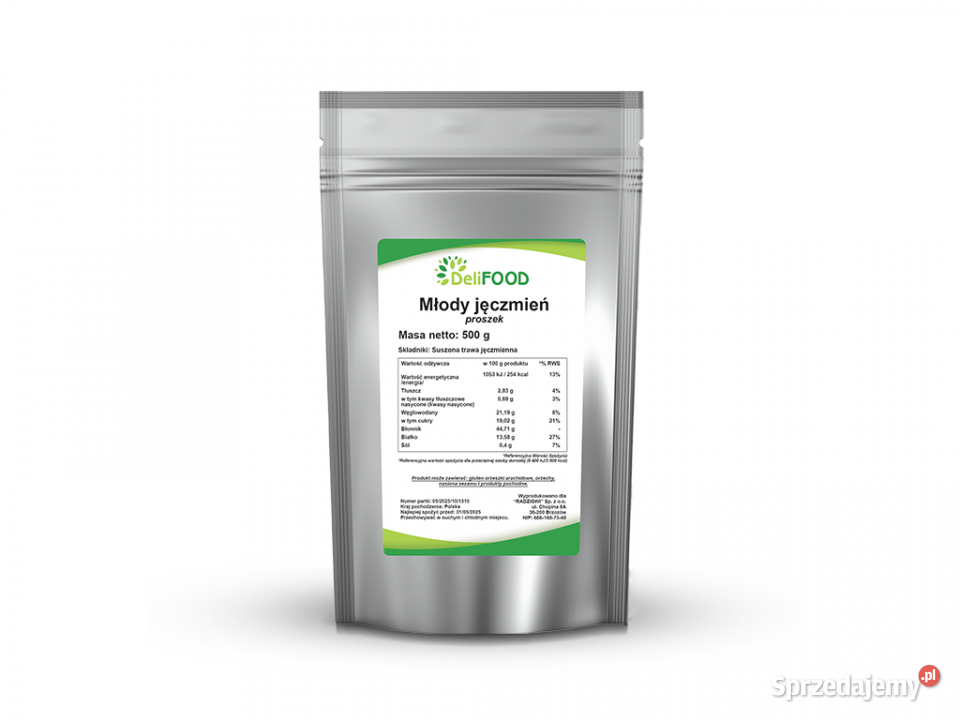 Młody jęczmień proszek 500 g podkarpackie sprzedam