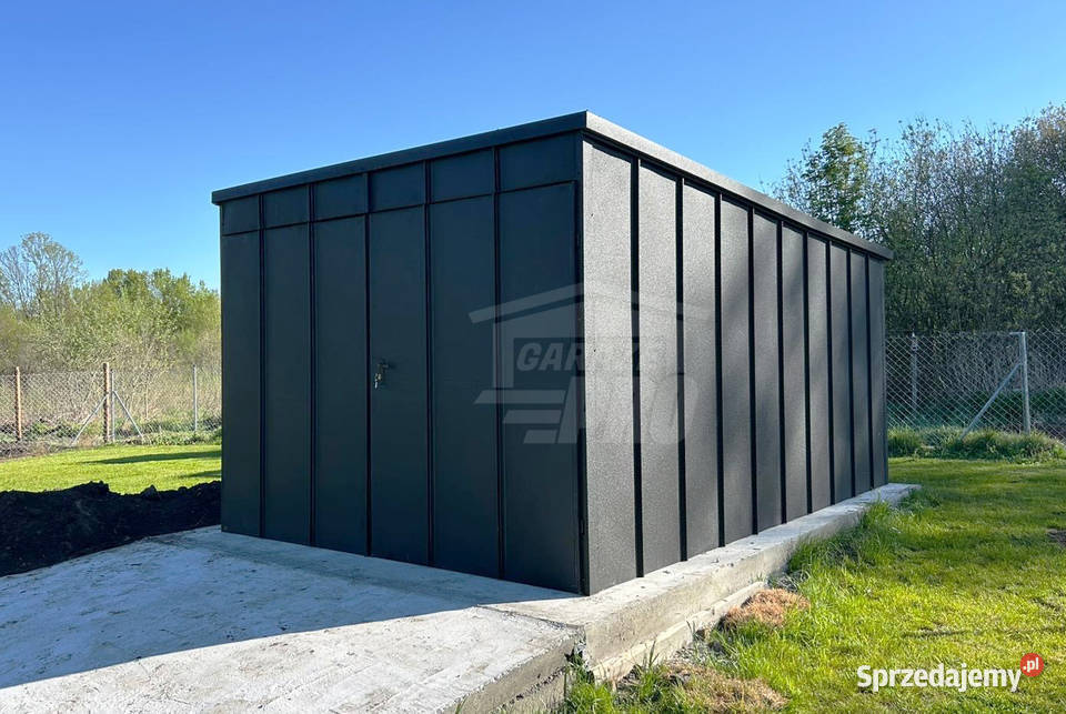 Garaz blaszany 3x5 m brama dwuskrzydłowa drzwi Oświęcim