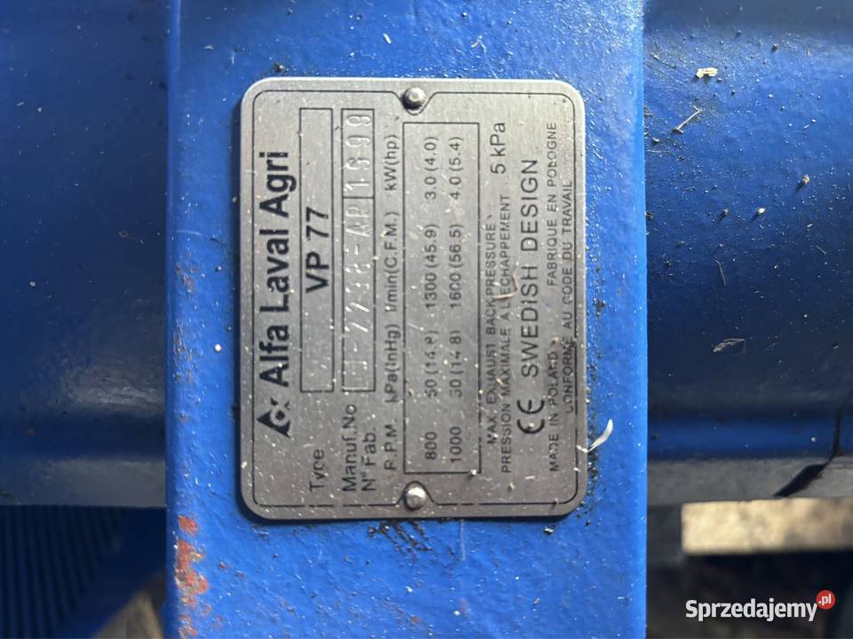 pompa próżniowa alfa laval kujawsko-pomorskie Jabłonowo Pomorskie
