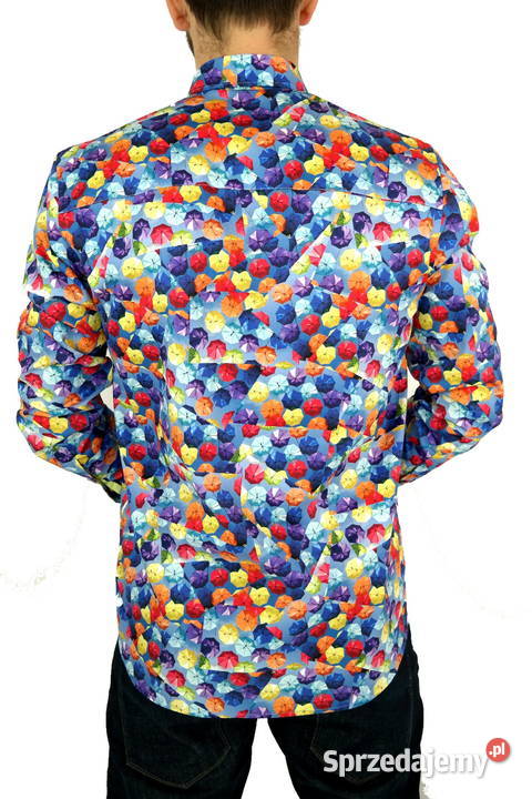 DANIEL BESSI Koszula Męska Fb073 Kolorowa sprzedam