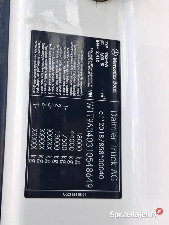 ręki Mercedes Actros 1845 standard 465452 2021r nie Poznań