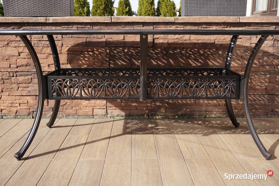 Duży stół ogrodowy aluminiowy 210