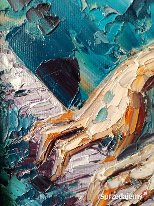 Obraz olejny Krystyna Pasek Improwizacja oil on Poznań