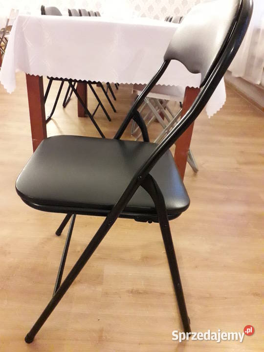 Sprzedam krzesła składane czarne białe łódzkie Łódź sprzedam