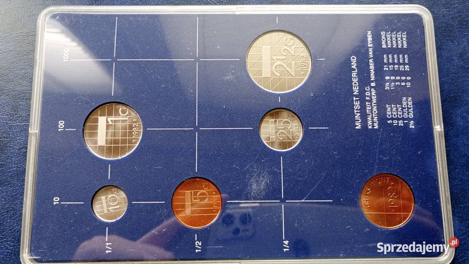 Stare monety 1982 set menniczy 5 monet i żeton podkarpackie Lesko