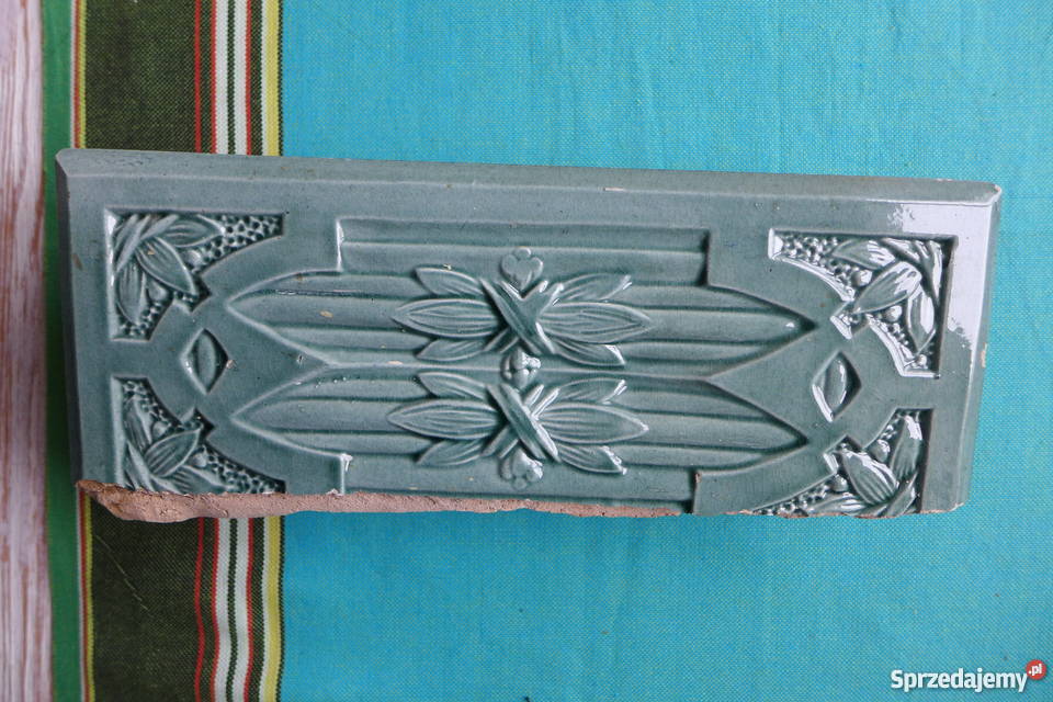 G6 Oryginalny KAFEL secesja ART DECO dekor XIXw Warszawa sprzedam