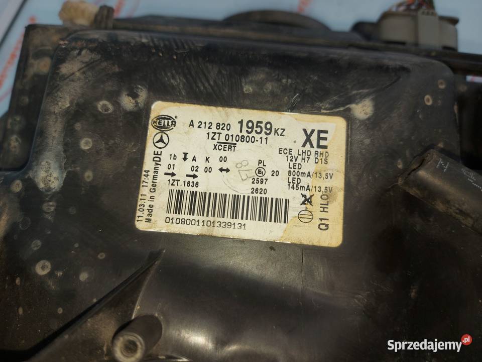 MERCEDES W212 11r lampa lewa przód A2128201959KZ świętokrzyskie Kielce