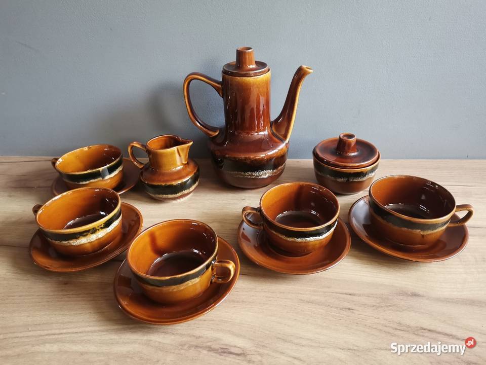 Stary serwis kawowy Agat porcelit Mirostowice Siemianowice Śląskie