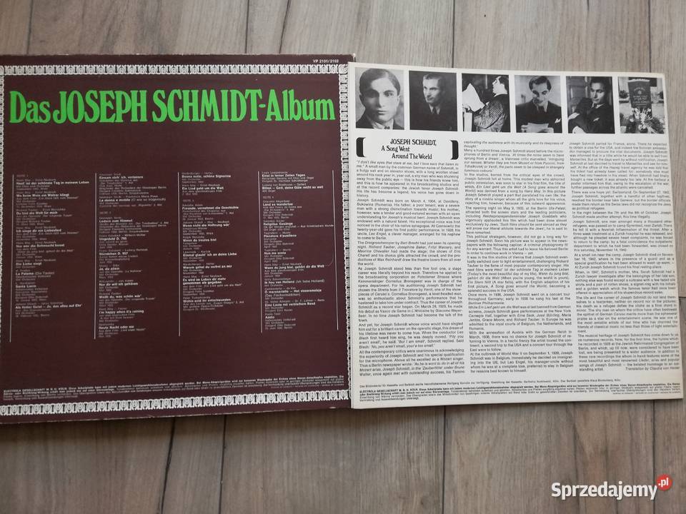 2płytowy album słynnego tenora Josepha Schmidta klasyczna Wronki