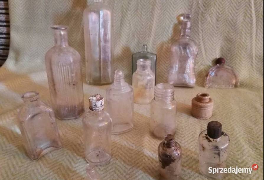 Stare butelki apteczne piwne perfumowe zestaw 17 Szczecin