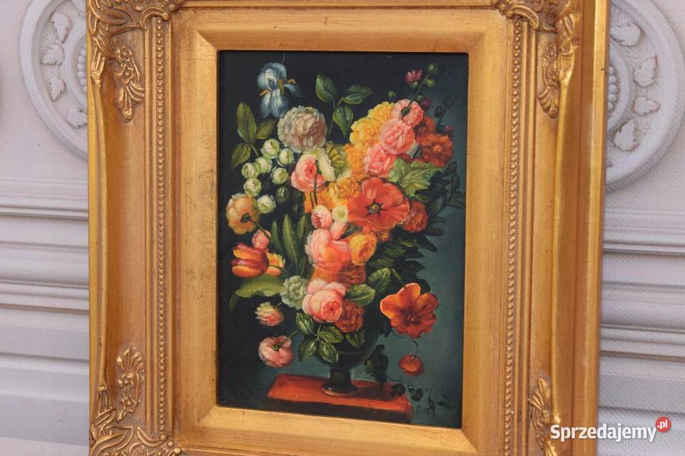 Kwiaty w Wazonie Na Stole Kolorowe Kwiaty Obraz Kraków