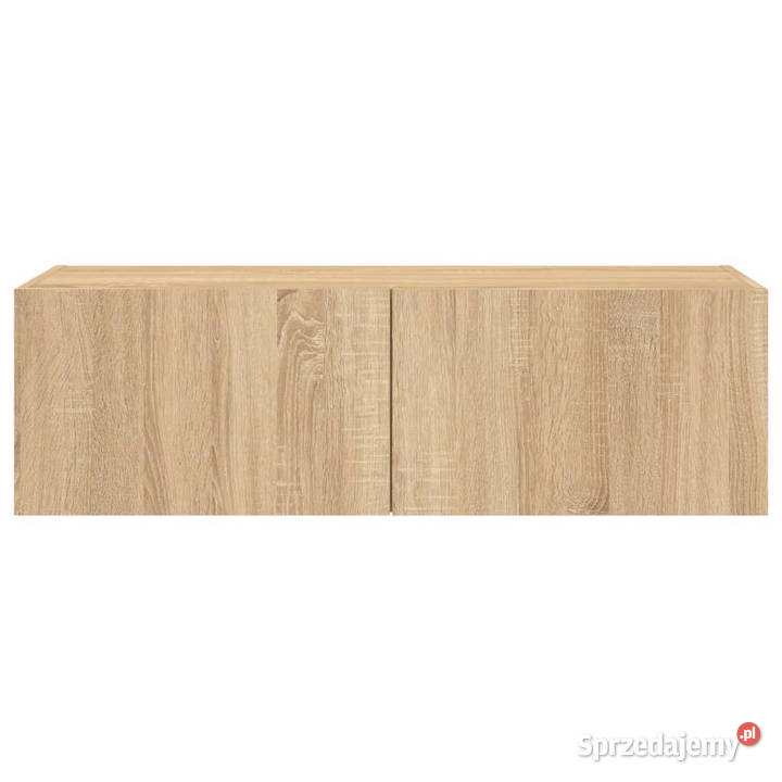 Ścienna szafka TV z LED dąb sonoma 100x35x31